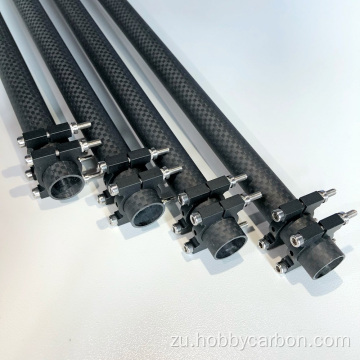 I-Carbon Fiber Tube enezinsimbi ze-Aluminium Ezenziwe Ngokwezifiso